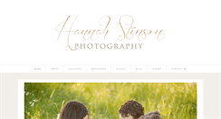 Desktop Screenshot of hannahstinsonphotography.com